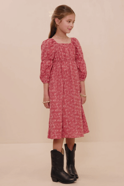 Savannah Dress in Rust- Tween (S 7/8 - XL 13/14)