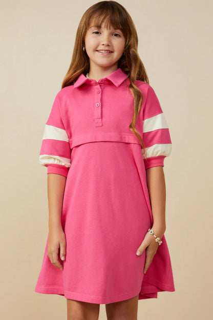 tween pink dress Girls: Tell Your Story Pink Striped Midi Dress Shop the Mint