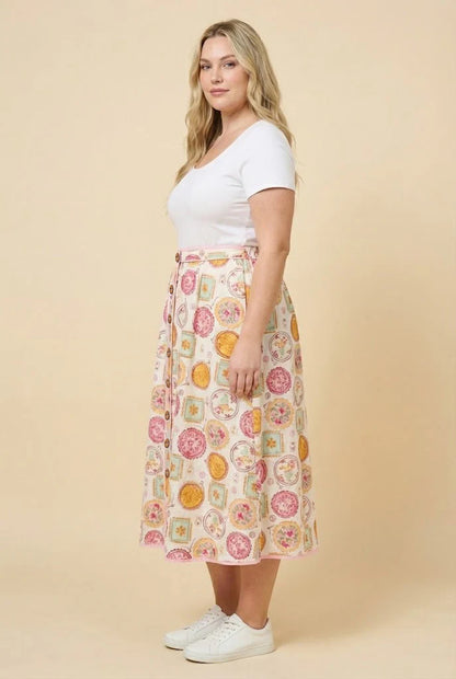 Marisol Skirt in Pink- Misses and Plus (S-3X)