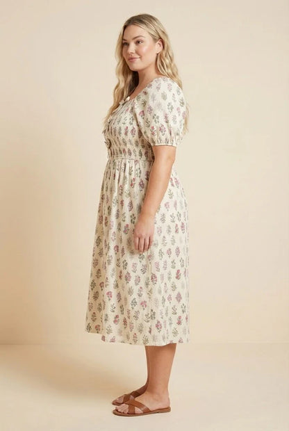 Eloise Dress in Cream- Misses and Plus (S-3X)