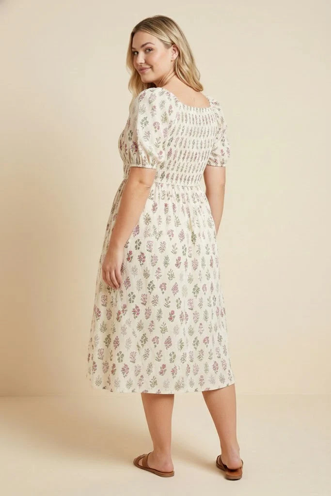 Eloise Dress in Cream- Misses and Plus (S-3X)