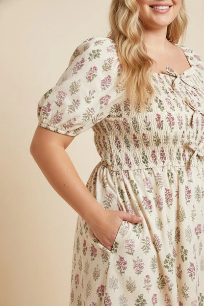 Eloise Dress in Cream- Misses and Plus (S-3X)