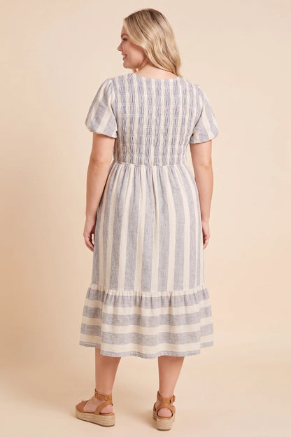Ginny Dress in Blue- Misses and Plus (S-3X)