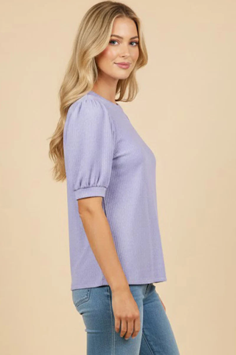 Ellery Top in Lavender- Misses and Plus (S-3X)