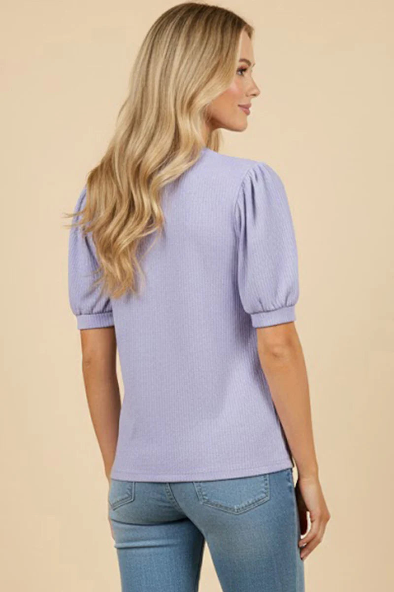 Ellery Top in Lavender- Misses and Plus (S-3X)