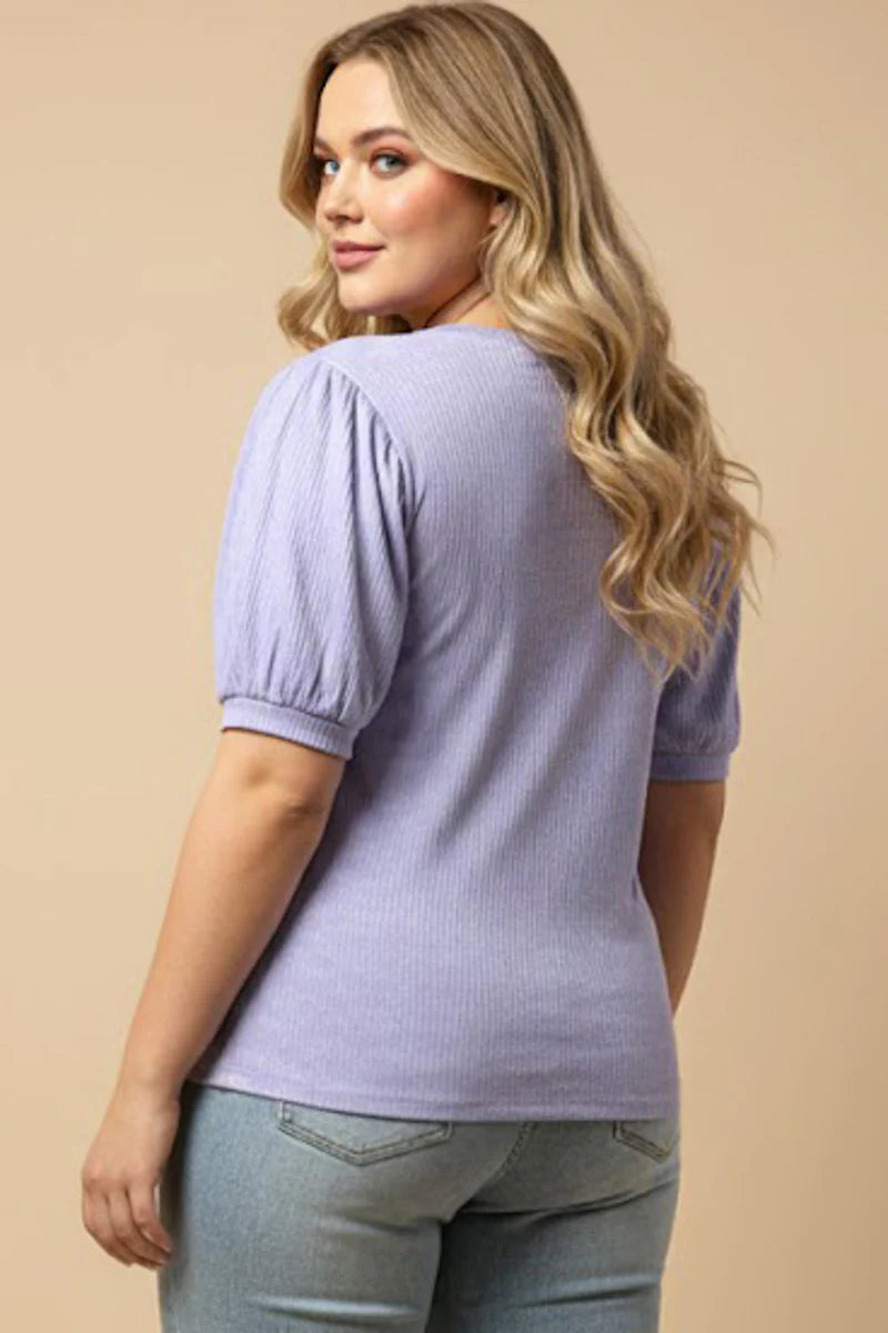 Ellery Top in Lavender- Misses and Plus (S-3X)