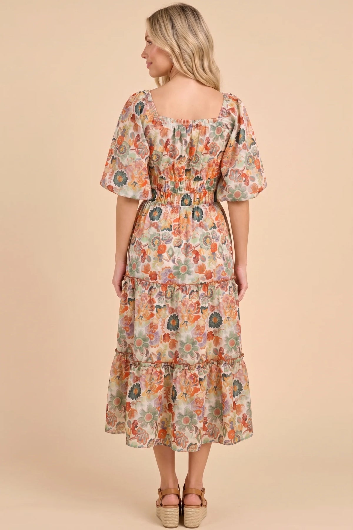 Corinna Dress in Rust Mix- Misses and Plus (S-3X)