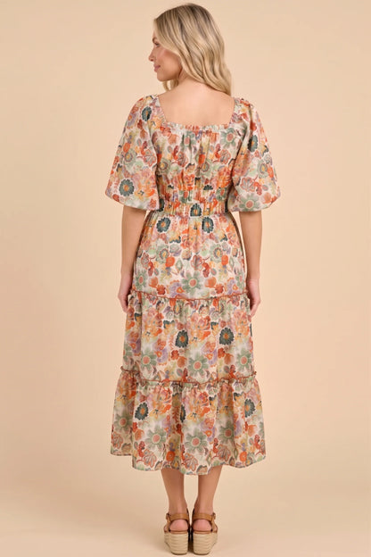 Corinna Dress in Rust Mix- Misses and Plus (S-3X)