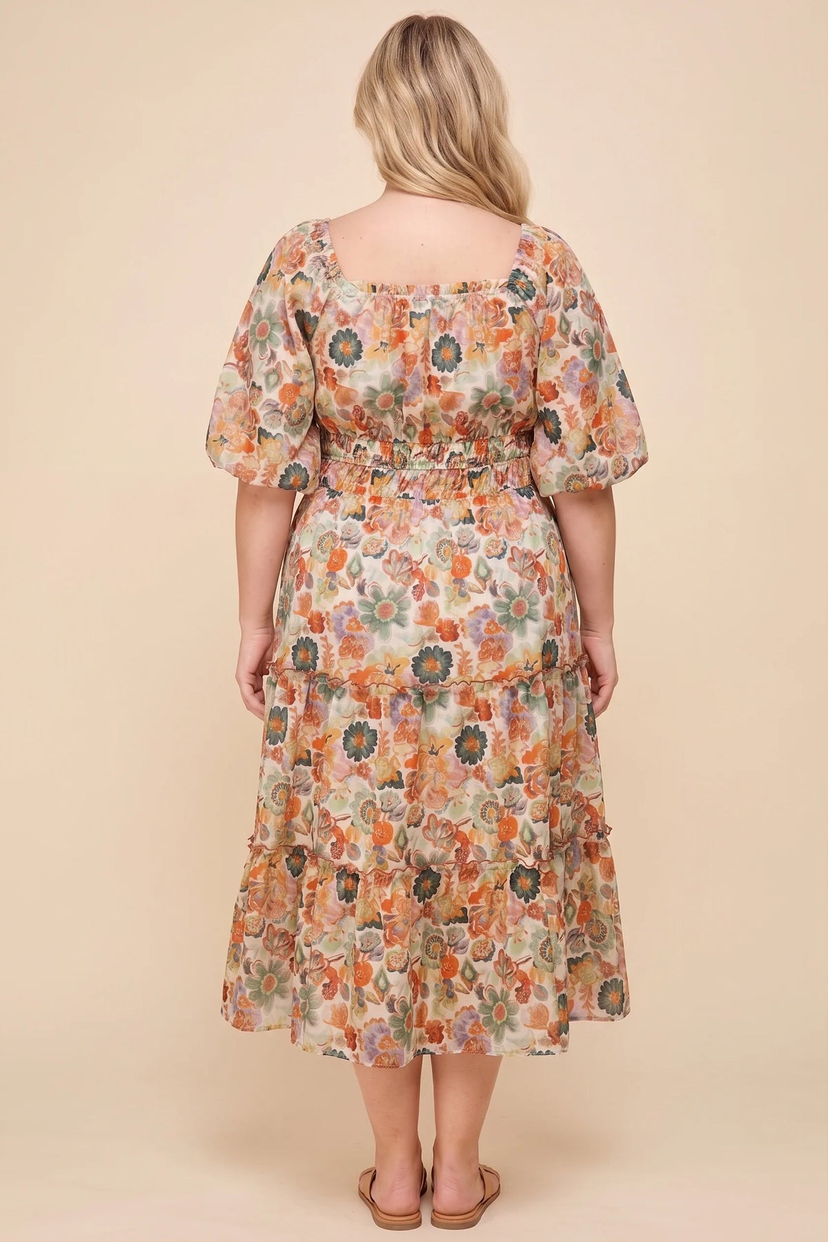 Corinna Dress in Rust Mix- Misses and Plus (S-3X)