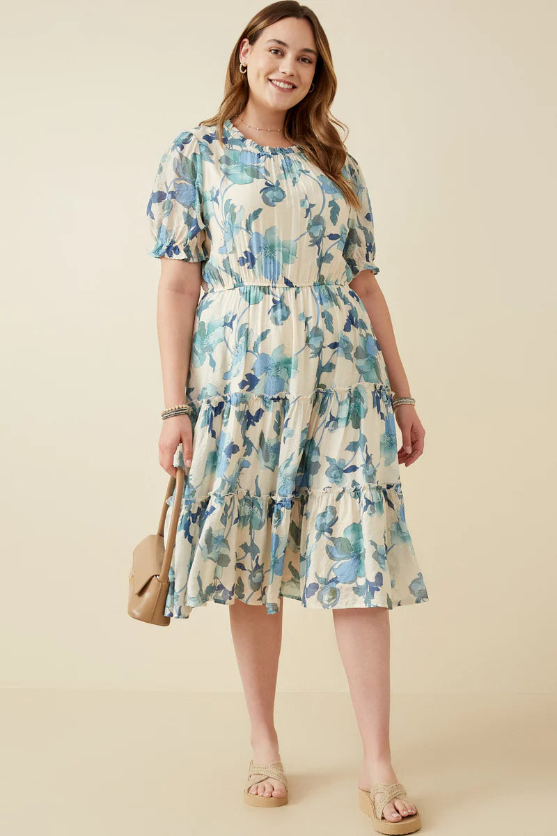 Kinsley Dress in Blue- Misses and Plus (S-1X)
