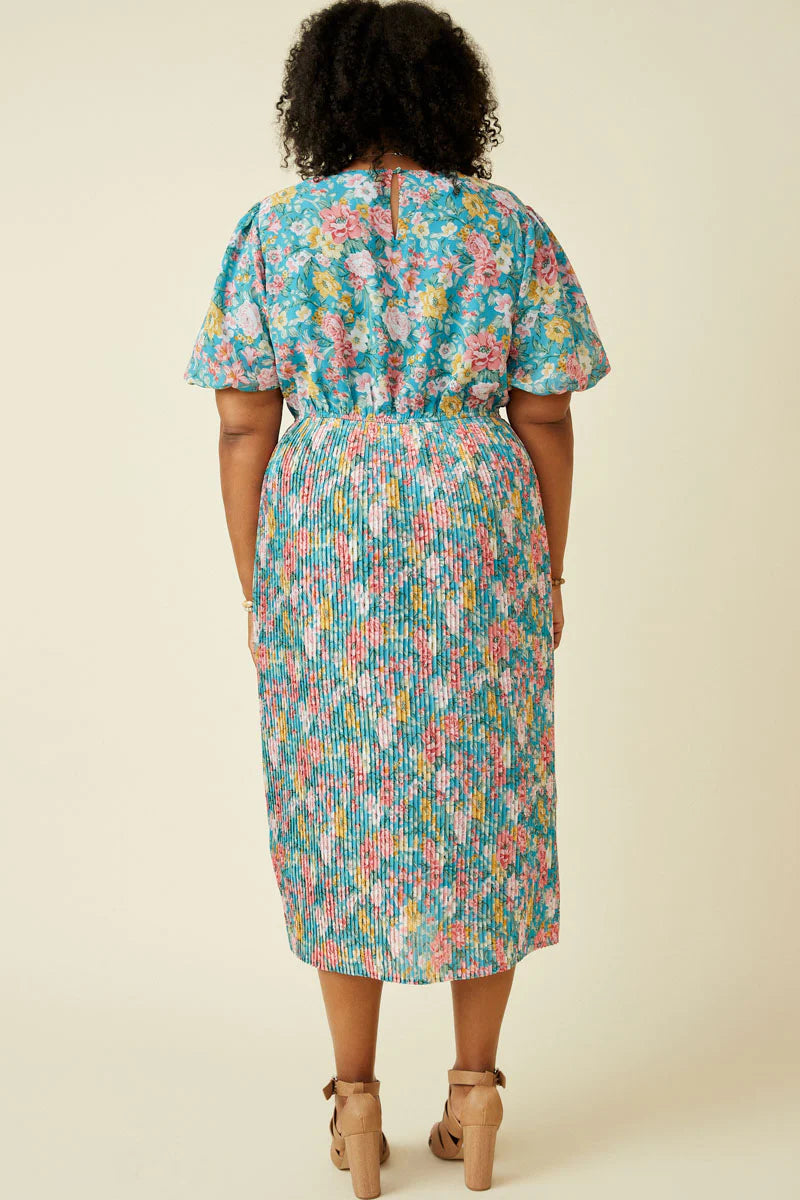 Lois Dress in Blue- Misses and Plus (S-3X)