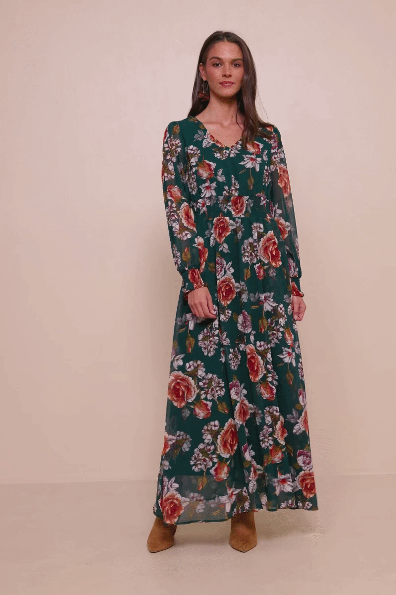 Roma Dress in Green- Misses and Plus (S-3X)