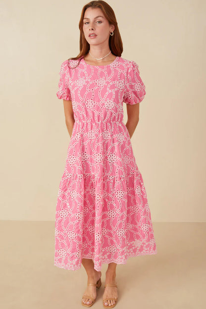 Fiorella Dress in Pink- Misses and Plus (S-3X)