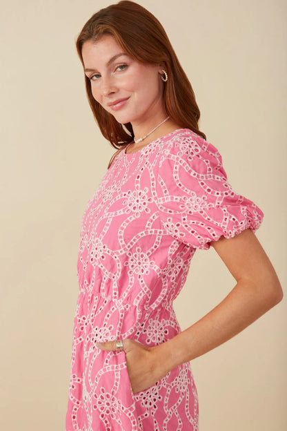 Fiorella Dress in Pink- Misses and Plus (S-3X)