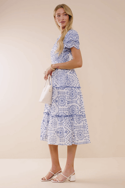 Promise Dress in Blue- Misses & Plus (S-3X)