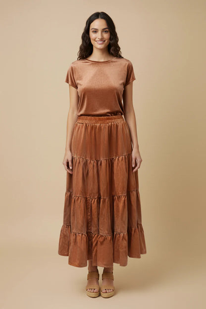 Willow Skirt in Rust- Misses (S-L)