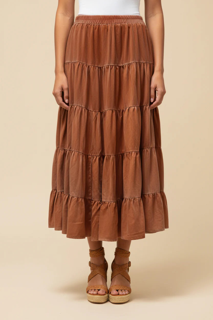 Willow Skirt in Rust- Misses (S-L)