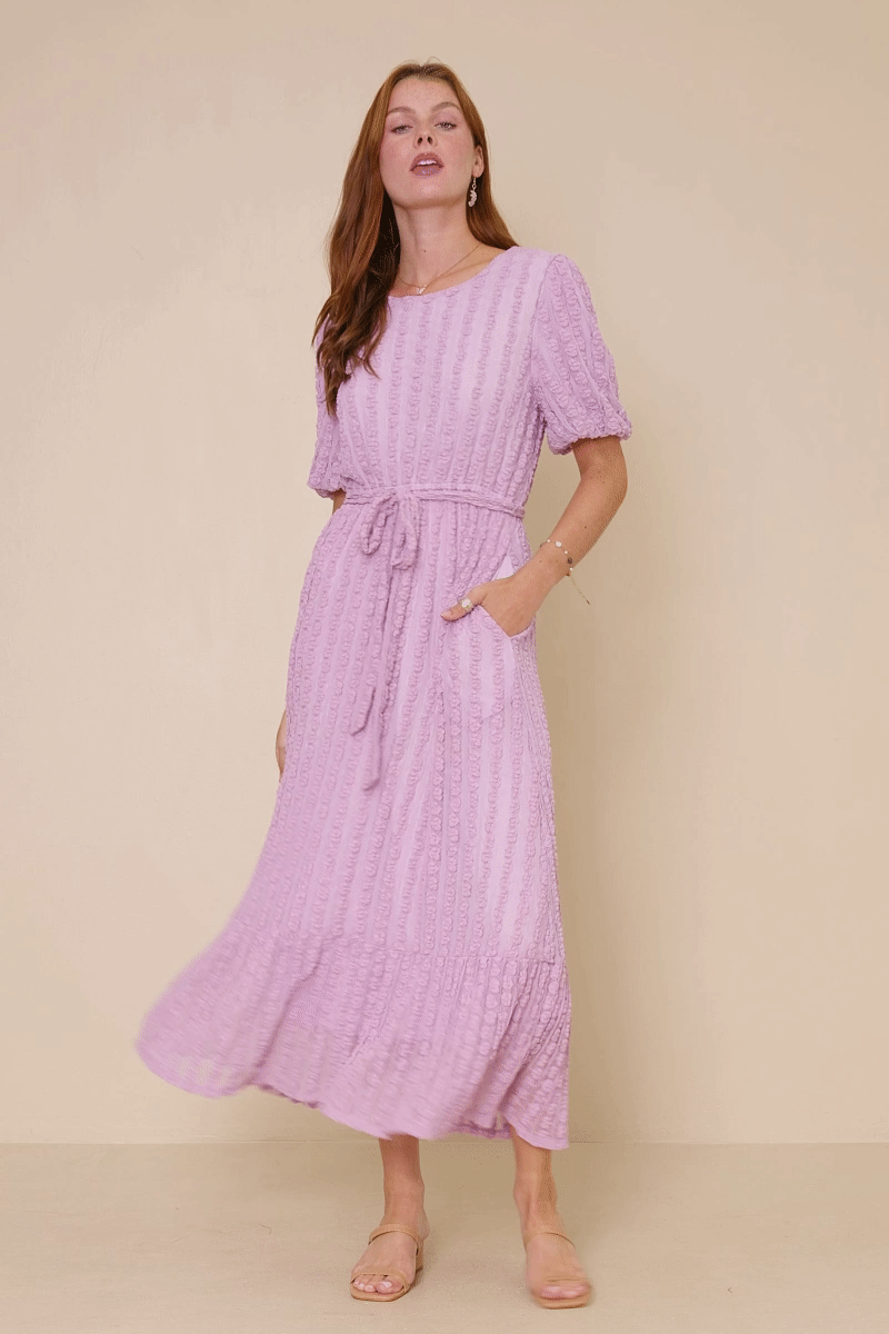 The Purple Hearts Dress in Lavender- Misses & Plus (S-3X)