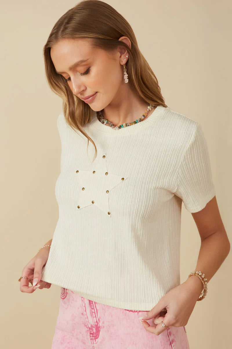 Starr Top in Ivory- Misses & Plus (S - 3X)