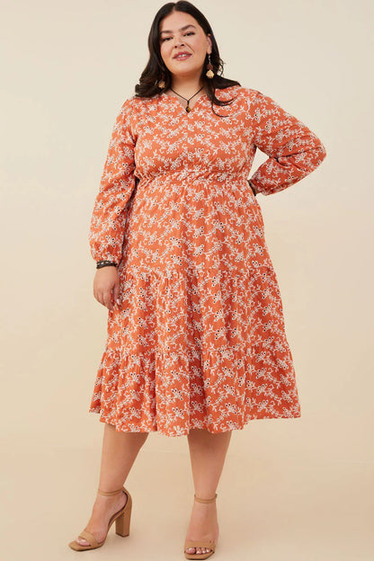 Helah Dress in Rust- Misses and Plus (S-3X)