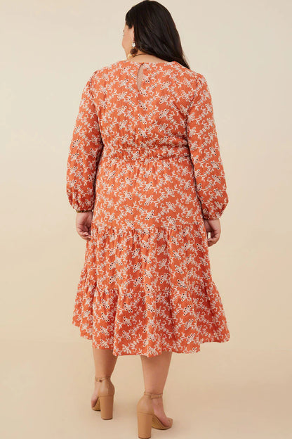 Helah Dress in Rust- Misses and Plus (S-3X)