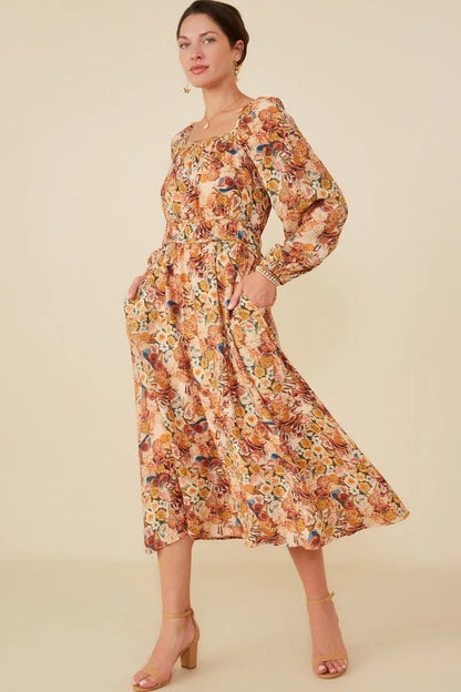 Lylah Dress in Taupe- Misses and Plus (S-3X)