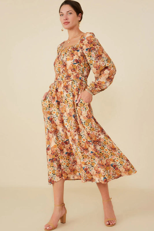 Lylah Dress in Taupe- Misses and Plus (S-3X)