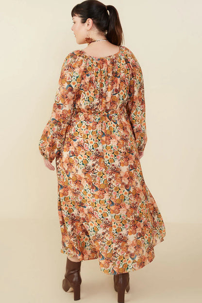Lylah Dress in Taupe- Misses and Plus (S-3X)