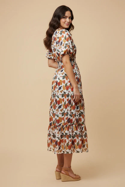 Callista Dress in Rust Mix- Misses and Plus (S-3X)