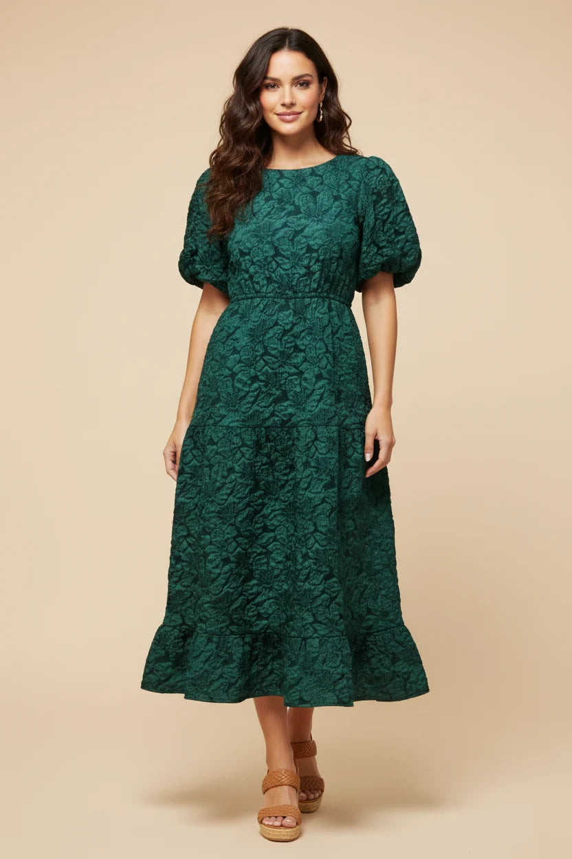 Marcella Dress in Teal- Misses and Plus (S-3X)