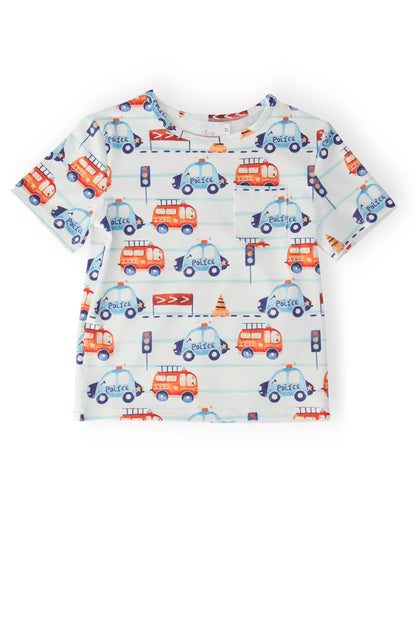 Pocket Tee in Highway Hero- Little Gents (2T-5/6)