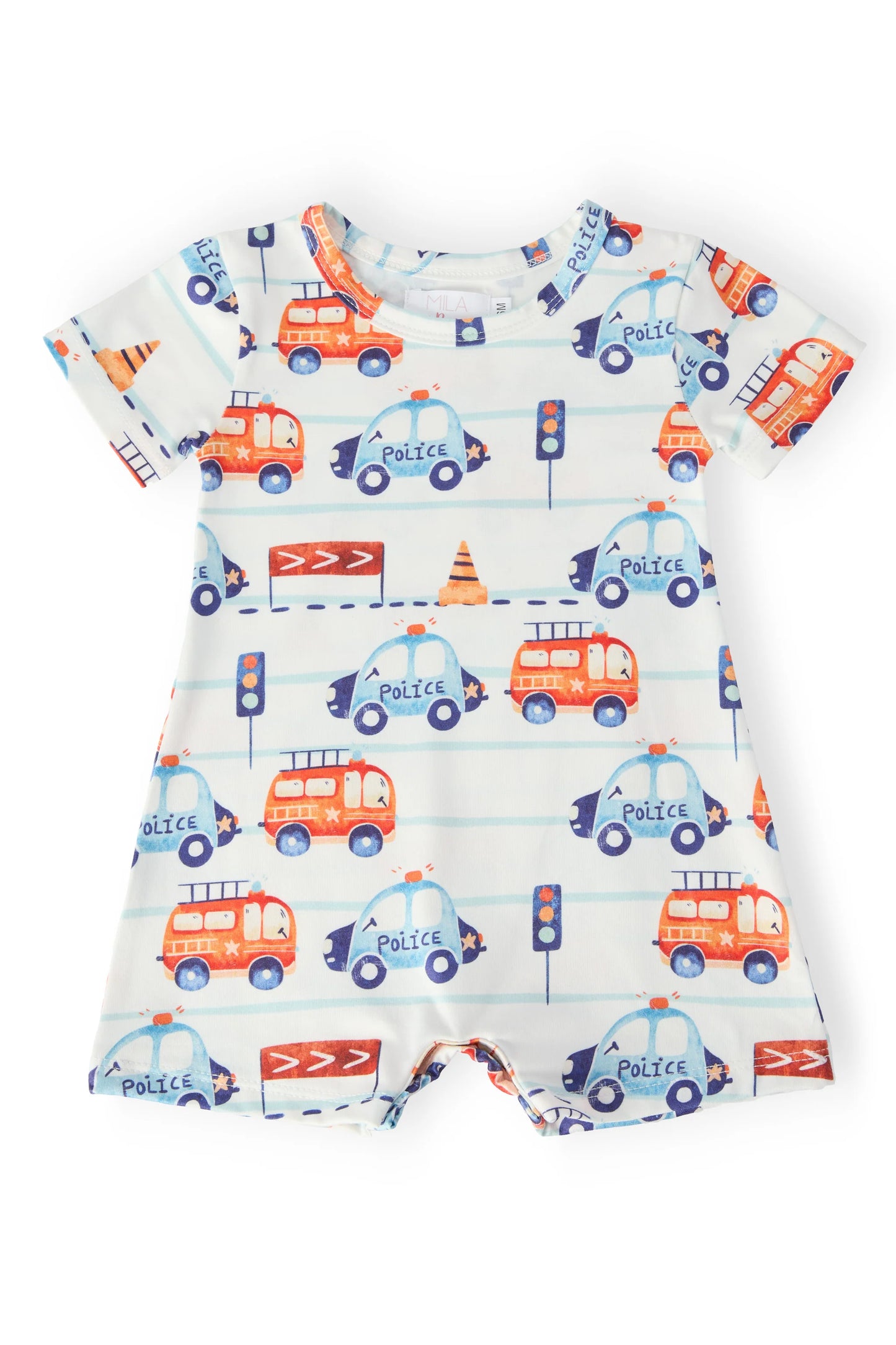 Shorty One-Piece in Highway Hero- Little Gents (0/6M-18/24M)