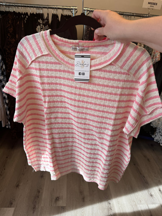 Blaire Top in Pink- Misses and Plus (S/M-2X/3X)