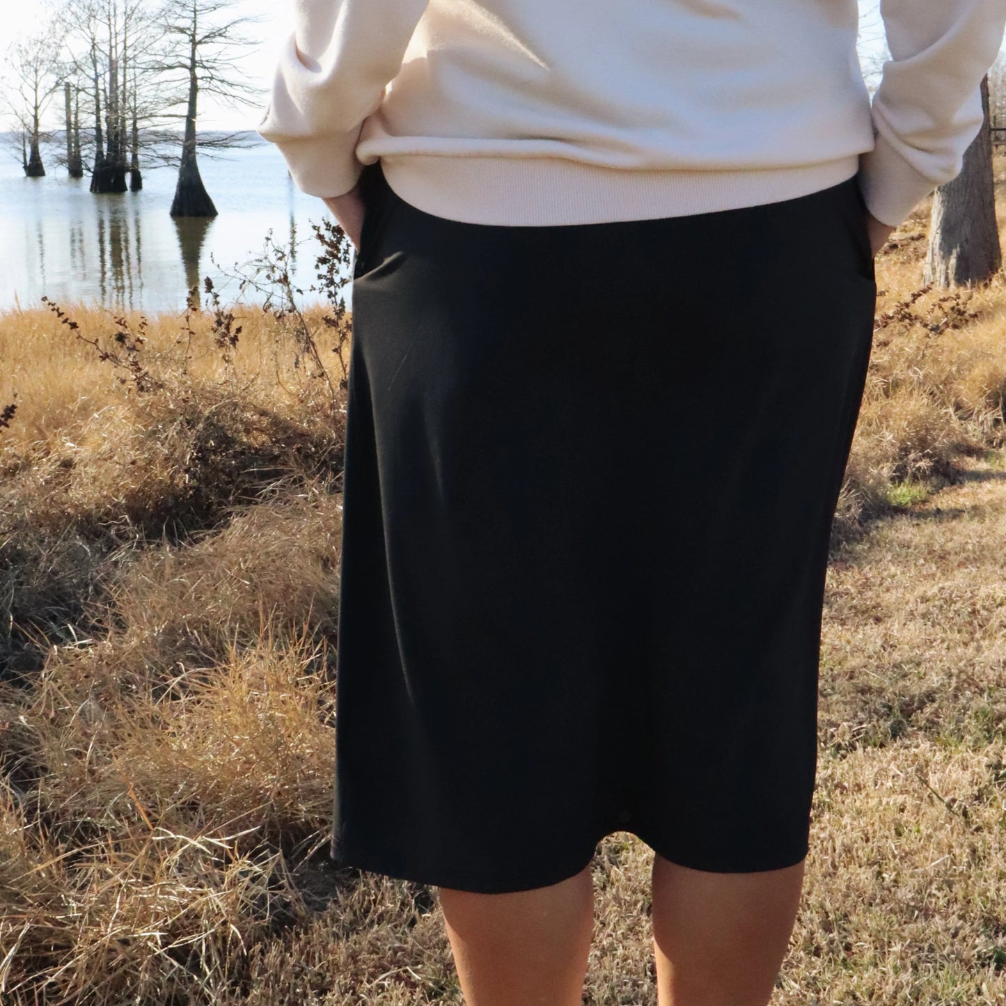 Classic Mod Skirt in Black- Misses and Plus (XS-5X)