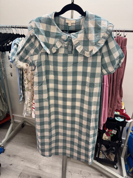Jovie Dress in Aqua- Tween (S 7/8- XL 13/14)