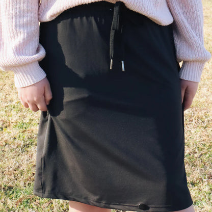 Classic Youth Mod Skirt in Black- Girls (S 4/6-XL 16/18)