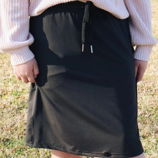 Classic Youth Mod Skirt in Black- Girls (S 4/6-XL 16/18)