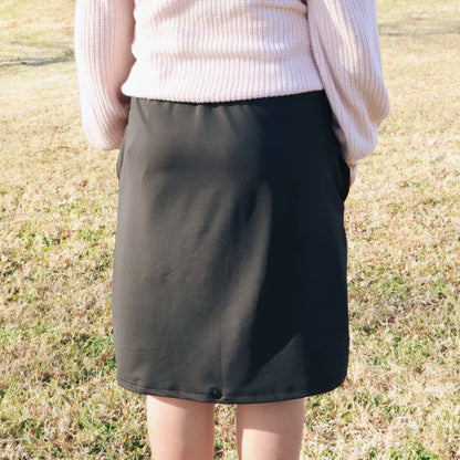 Classic Youth Mod Skirt in Black- Girls (S 4/6-XL 16/18)