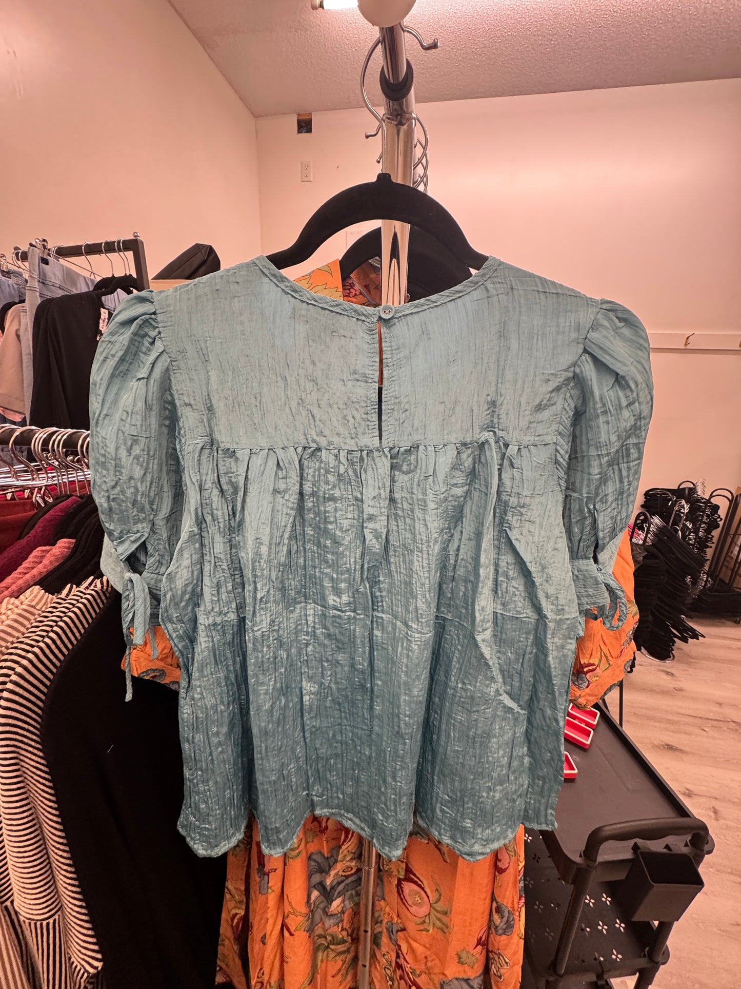 Lenora Top in Mint Blue- Misses (S-L)