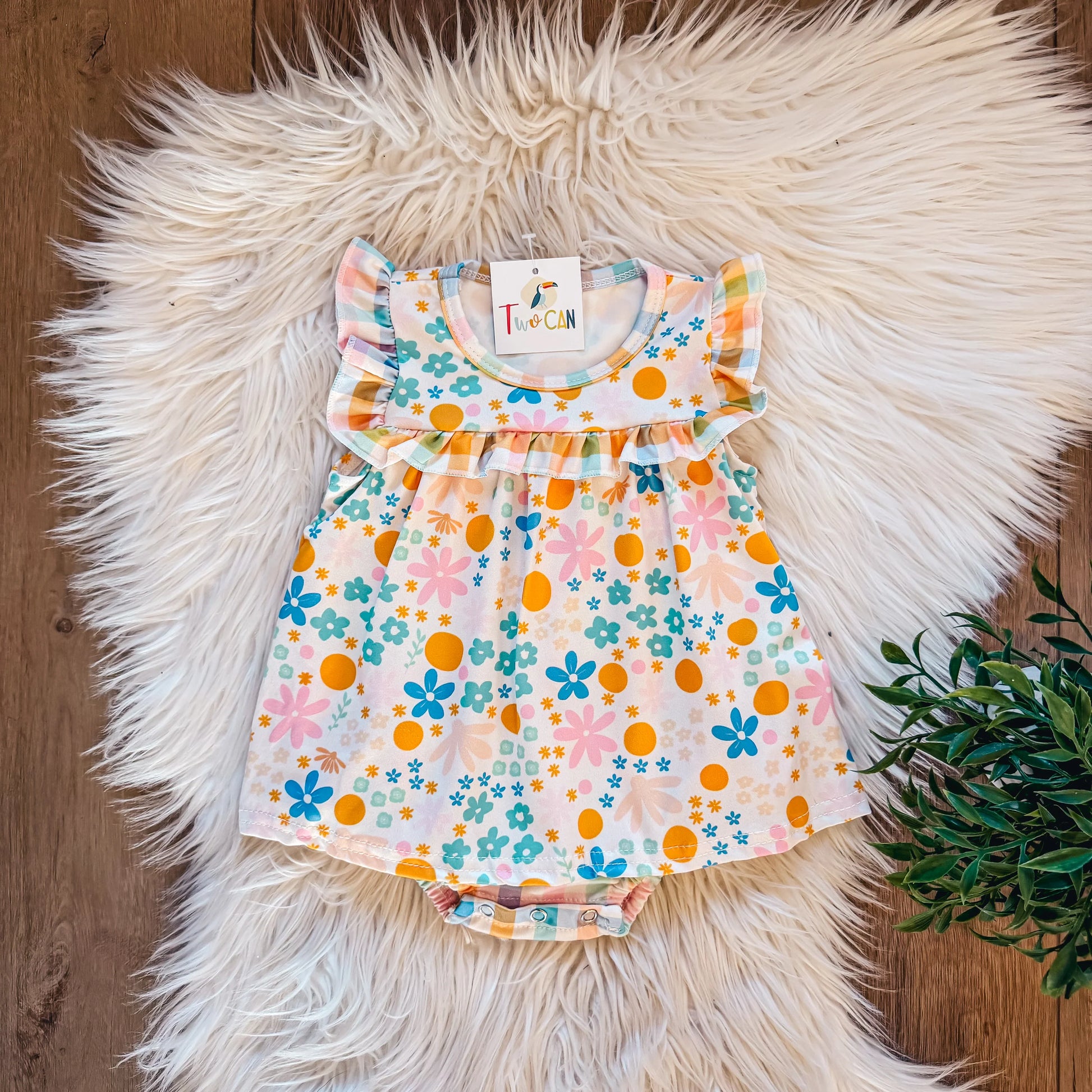 Sunny Meadows Infant Onesie in White- Infant (0/3M-18/24M