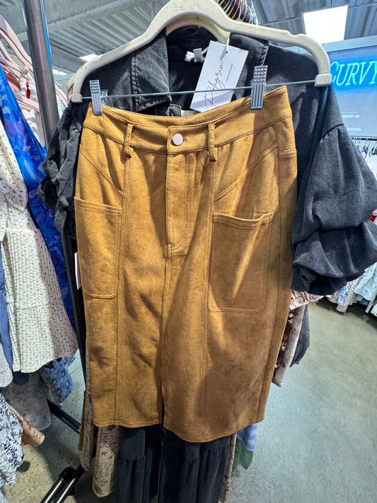 Rowanlee Skirt in Brown- Misses and Plus (S-3X)