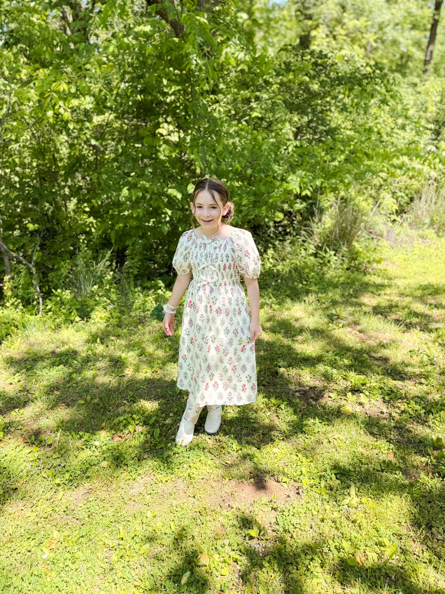 Eloise Dress in Cream- Tween (S 7/8- XL 13/14)