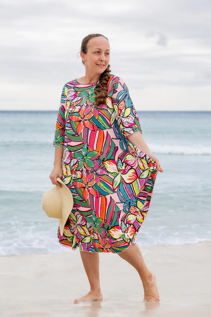 Carlie Swim Dress in Aloha Bloom- Misses (S)