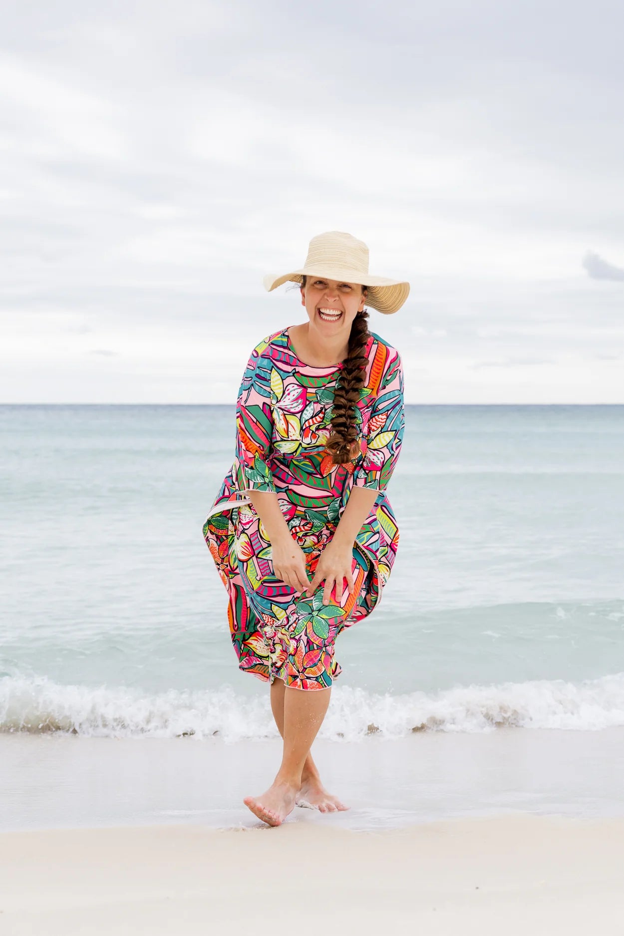 Carlie Swim Dress in Aloha Bloom- Misses (S)