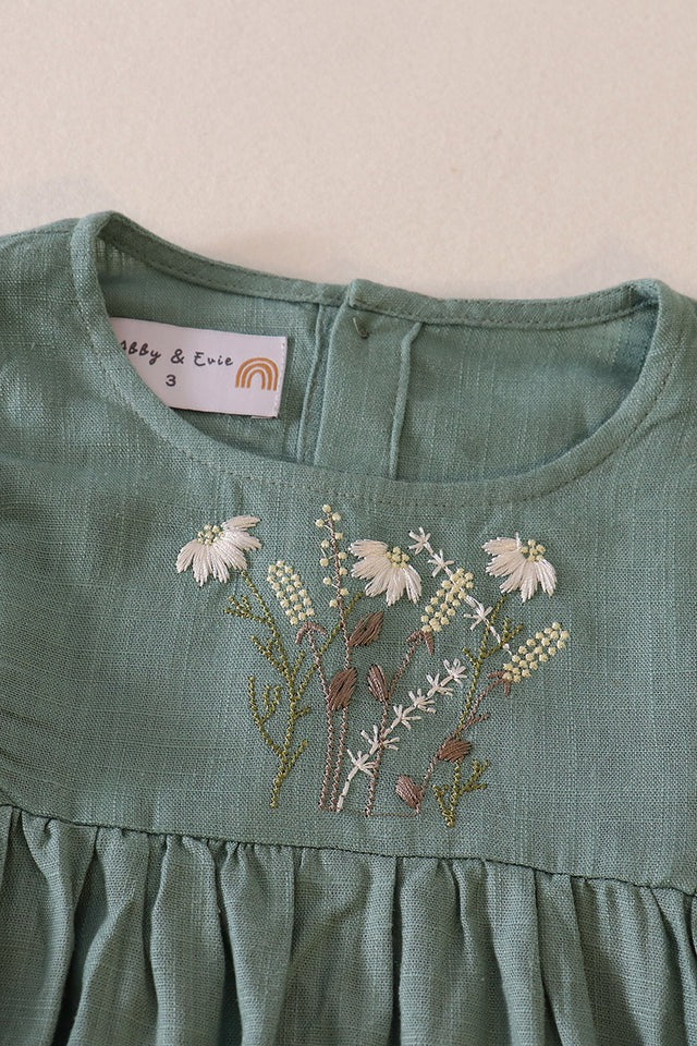 Ailany Dress in Sage- Girls (12M-8)