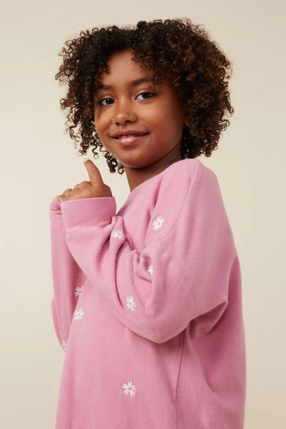 Daisy Mae Sweatshirt in Pink- Tween (S 7/8 - XL 13/14)