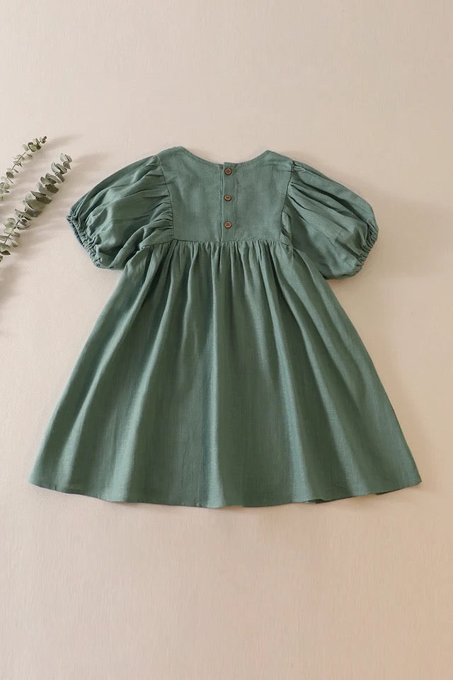 Ailany Dress in Sage- Girls (12M-8)