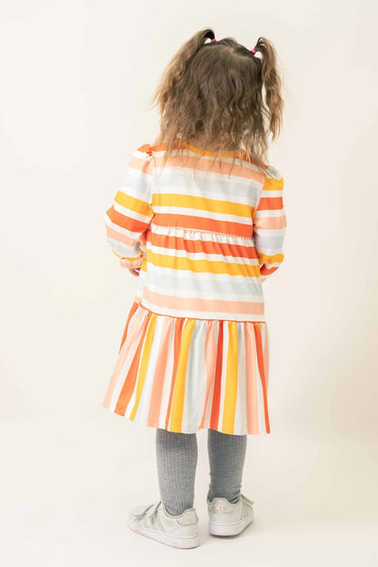 Tatum Dress in Multi Stripe- Girls (12M-6)