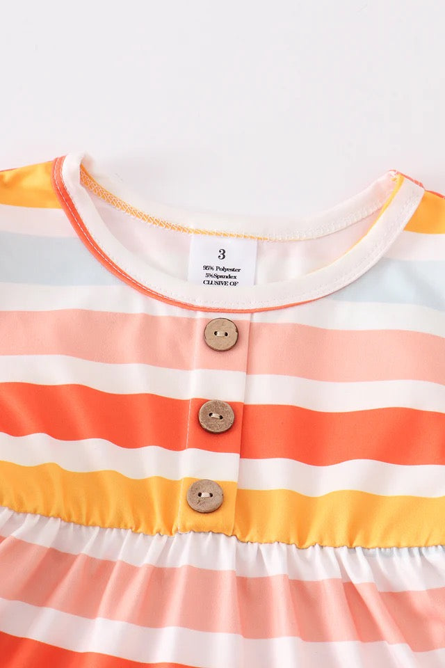 Tatum Dress in Multi Stripe- Girls (12M-6)