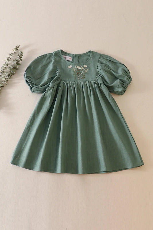 Ailany Dress in Sage- Girls (12M-8)